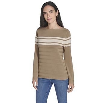 Women's Nautica Textured Boat Neck Sweater