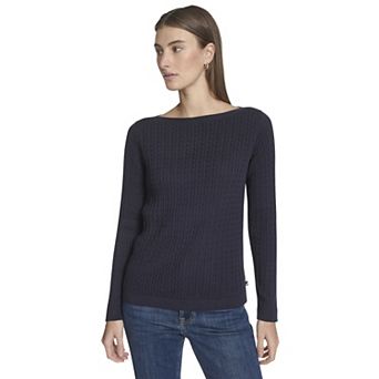 Women's Nautica Textured Boat Neck Sweater