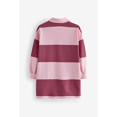 Girls 4-12 NEXT Stripe 100% Cotton Rugby Dress