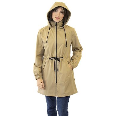 Women's Nine West Hooded Lightweight Raincoat