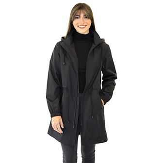 Women's Nine West Hooded Lightweight Raincoat