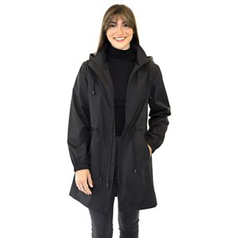 Women's Nine West Hooded Lightweight Raincoat