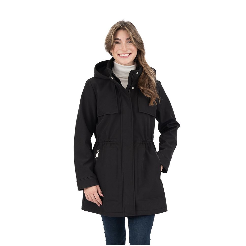 Women's Nine West Fleece-Lined Hooded Softshell Jacket