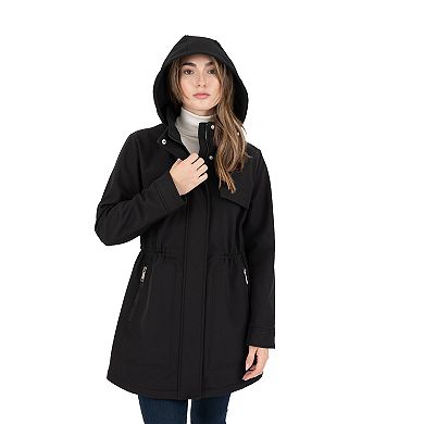 Women's Nine West Fleece-Lined Hooded Softshell Jacket