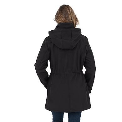 Women's Nine West Fleece-Lined Hooded Softshell Jacket