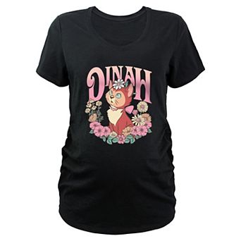 Disney's Alice In Wonderland Dinah Floral Wreath Maternity Graphic Tee
