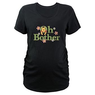 Disney's Winnie The Pooh Oh Bother Flowers Maternity Graphic Tee
