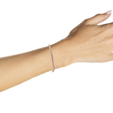 Forever Radiant 14k Rose Gold Over Silver Cubic Zirconia Adjustable Bolo Bracelet