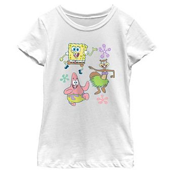 Girls 7-16 Nickelodeon SpongeBob SquarePants And Friends Dancing Graphic Tee