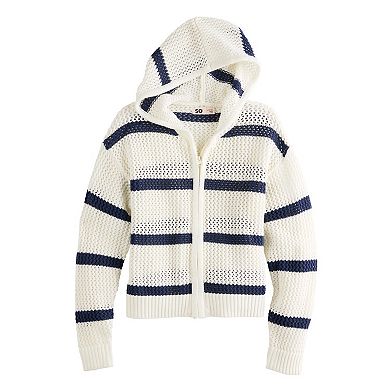 Girls 6-20 SO® Zip Front Hoodie in Regular & Plus Size