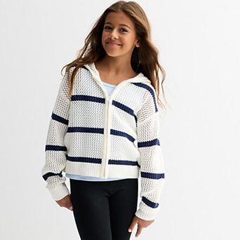 Girls 6-20 SO® Zip Front Hoodie in Regular & Plus Size