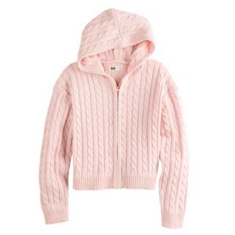 Girls 6-20 SO® Zip Front Hoodie in Regular & Plus Size