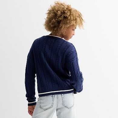 Girls 6-20 SO® Button-Front Sweater in Regular & Plus Size