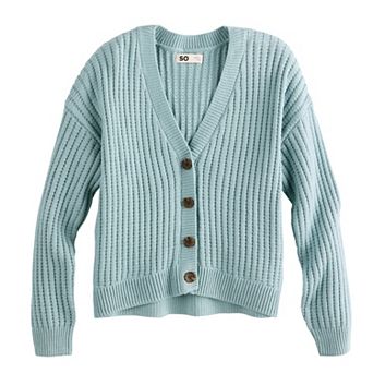 Girls 6-20 SO® Button-Front Sweater in Regular & Plus Size