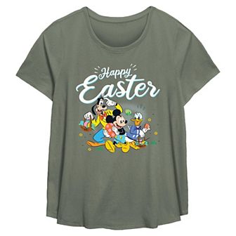 Disney's Mickey Mouse & Friends Happy Easter Plus Size Flowy Graphic Tee