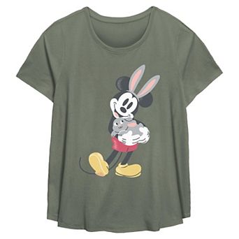 Disney's Mickey Mouse Easter Bunny Plus Size Flowy Graphic Tee