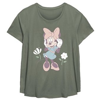 Disney's Minnie Mouse Spring Lady Plus Size Flowy Graphic Tee