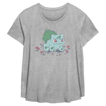 Plus Size Pokemon Bulbasaur Spring Scene Flowy Graphic Tee