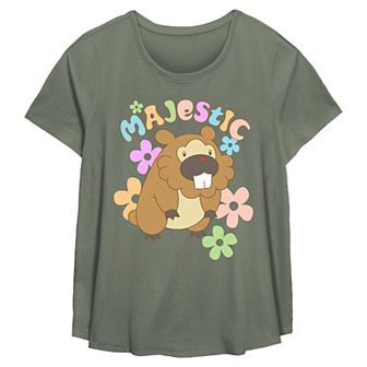 Plus Size Pokemon Majestic Creature Spring Vibes Flowy Graphic Tee