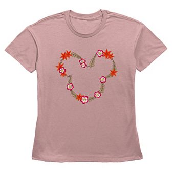 Disney's Mickey Mouse May Floral Wreath Women's Graphic Tee