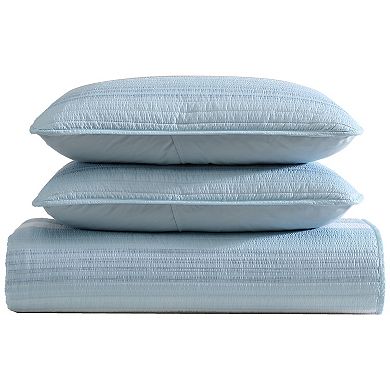 Beatrice Home Fashions Coralinn Stripe Quilt Set