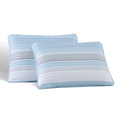 Beatrice Home Fashions Coralinn Stripe Quilt Set