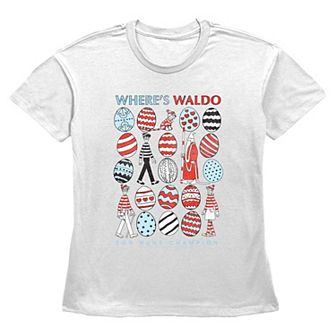 Women's Where's Waldo Easter Eggs Graphic Tee