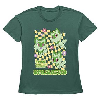 Women's Pokemon Sprigatito Grass Type Graphic Tee