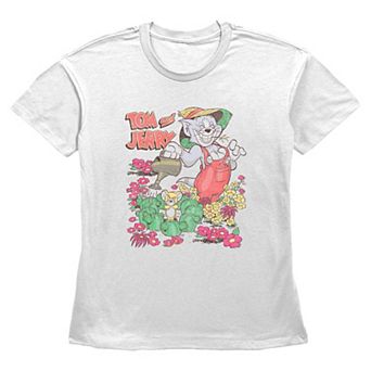 Women's Tom & Jerry Springtime Gardening Graphic Tee
