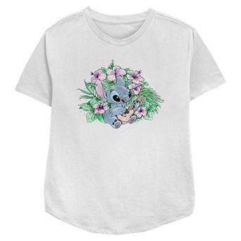 Disney's Lilo & Stitch Playing Ukulele Women's Relaxed Fit Graphic Tee