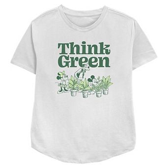 Disney's Mickey Mouse & Friends Think Green Women's Relaxed Fit Graphic Tee
