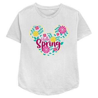 Disney's Mickey Mouse Hello Spring Women's Relaxed Fit Graphic Tee