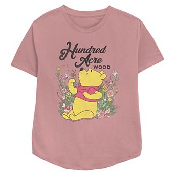 Disney's Winnie The Pooh Hundred Acre Wood Blowing Dandelions Women's Relaxed Fit Graphic Tee