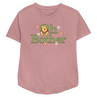 Disney's Winnie The Pooh Oh Bother Spring Flowers Women's Relaxed Fit Graphic Tee