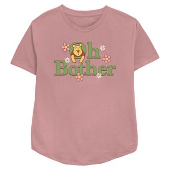 Disney's Winnie The Pooh Oh Bother Spring Flowers Women's Relaxed Fit Graphic Tee
