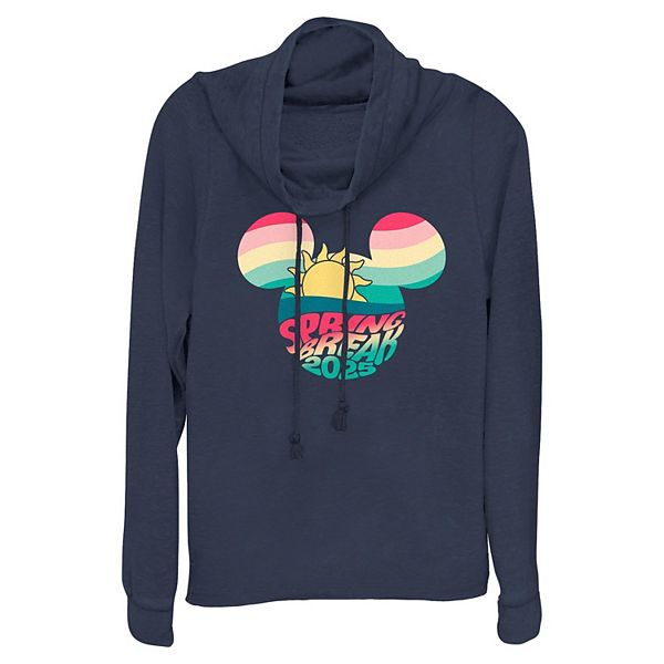 Disney's Mickey Mouse Spring Break 2025 Women's Cowlneck Graphic ...