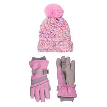 Girls 4-16 ZeroXposur Winter Ski Gloves & Beanie Set