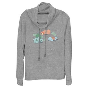 Women's Pokemon Sleeping Characters Cowlneck Graphic Lightweight Long Sleeve