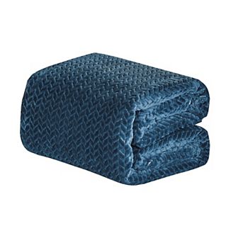 Chevron Plush All Season Decorative Throw Blanket