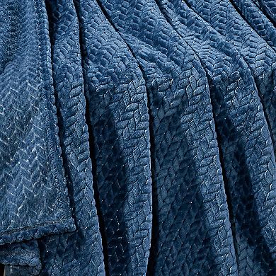 Chevron Plush All Season Decorative Throw Blanket