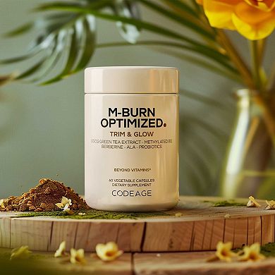 Codeage M-Burn Optimized, Decaffeinated Green Tea, Berberine, ALA, Vitamin B12, Probiotics 60 ct