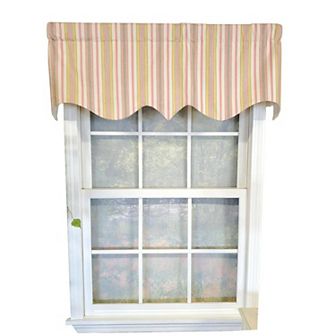 Guava Stripe Regal 3" Rod Pocket Lining Luxurious And Elegant Window Treatment Valance