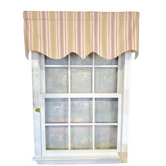 Guava Stripe Regal 3" Rod Pocket Lining Luxurious And Elegant Window Treatment Valance