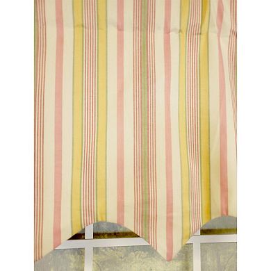 Guava Stripe Regal 3" Rod Pocket Lining Luxurious And Elegant Window Treatment Valance