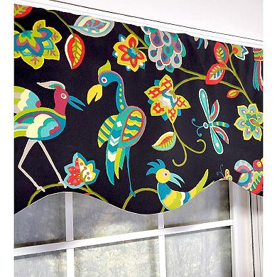 Locos Birds Provance 3" Rod Pocket Lining Luxurious And Elegant Window Treatment Valance