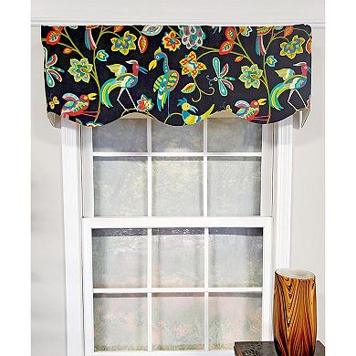 Locos Birds Provance 3" Rod Pocket Lining Luxurious And Elegant Window Treatment Valance