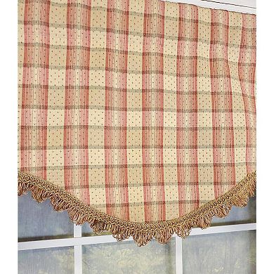Dotted Squares Cornice 3" Rod Pocket Lining Luxurious And Elegant Window Treatment Valance