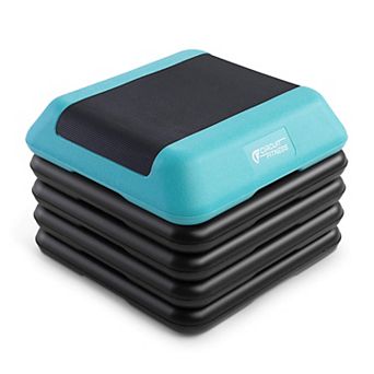 Adjustable Aerobic Step Platform with 4 Risers in multiple Colors - STEP-GRAY01-4R Circuit Fitness