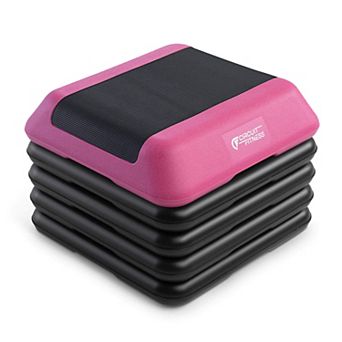 Adjustable Aerobic Step Platform with 4 Risers in multiple Colors - STEP-GRAY01-4R Circuit Fitness