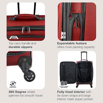 US Traveler Forza 2-Piece Expandable Softside Luggage Set